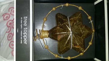 New Glass Tree Topper Gold
