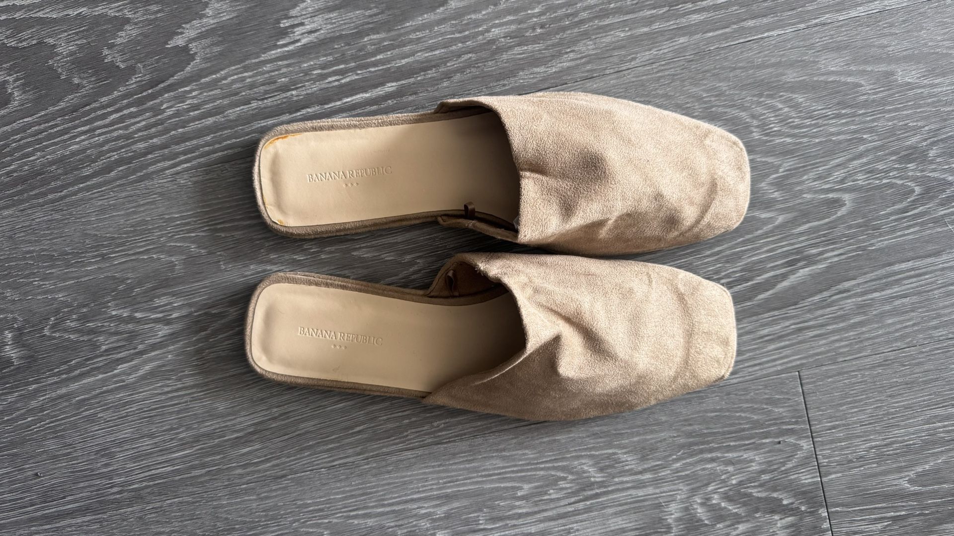 Nude Suede Banana Republic Shoes - Mules/Loafers