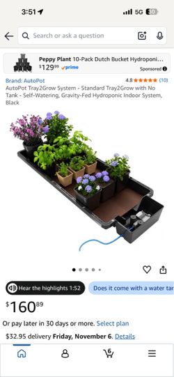 AutoPot Tray2Grow Self-Watering Hydroponic System