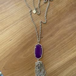 Kendra Scott Rayne Necklace Purple Jade