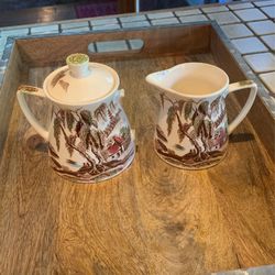 Nasco sayonara Creamer & Sugar - Broken Handle On Sugar Container