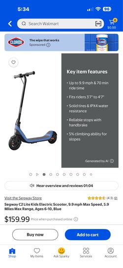 Kids electric scooter