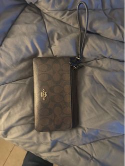 Authentic large coach wristlet