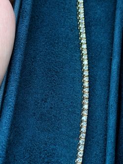 2ct diamond 14ct gold tennis bracelet