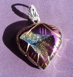 GENUINE 12g CARVED TITANIUM DRURY STERLING SILVER PENDANT JEWELRY