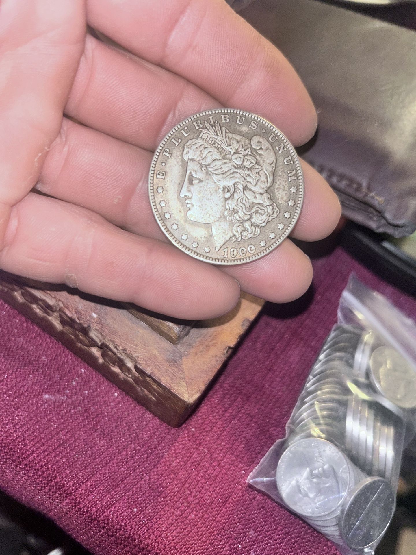 1900 Silver Morgan, No Mint Mark Was Bought At A Yard Sale