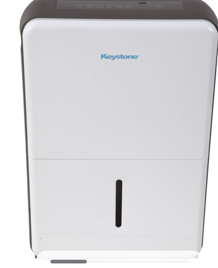 Keystone 50 pt 4,500 sq ft Dehumidifier in White - Built-In Pump, Energy Efficient