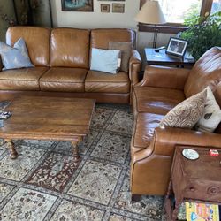 Leather Sofa And Love Seat