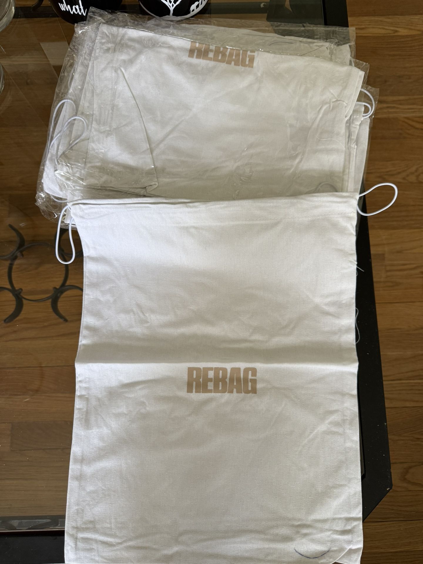 5 Rebag soft cotton storage bag.