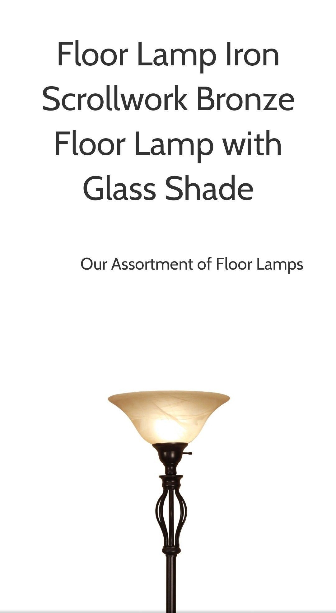 Floor Lamp Iron Scoll Design