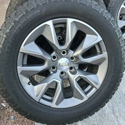 2024 OEM ORIGINAL TAKEOFFS CHEVY SILVERADO RST 20 INCH TIRES PATHFINDER ALL-TERRAIN 95  % $ 1299 