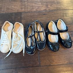 Lot Of 3 Pairs Of Zara & Naturino Shoes For Little Girls Size 29