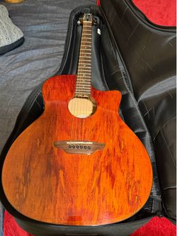 Luna Gypsy Spalt Grand Concert Acoustic-Electric Guitar