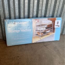 Whitmor 3-Tier Closet Storage Shelves - Shoe Rack and Home Organizer - 12" x 25.625" x 17"