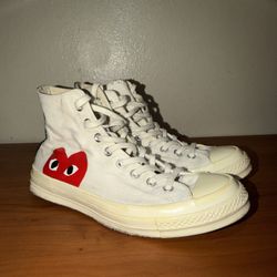 Men’s Converse Chuck Taylor x CDG High Top Cream Size 8