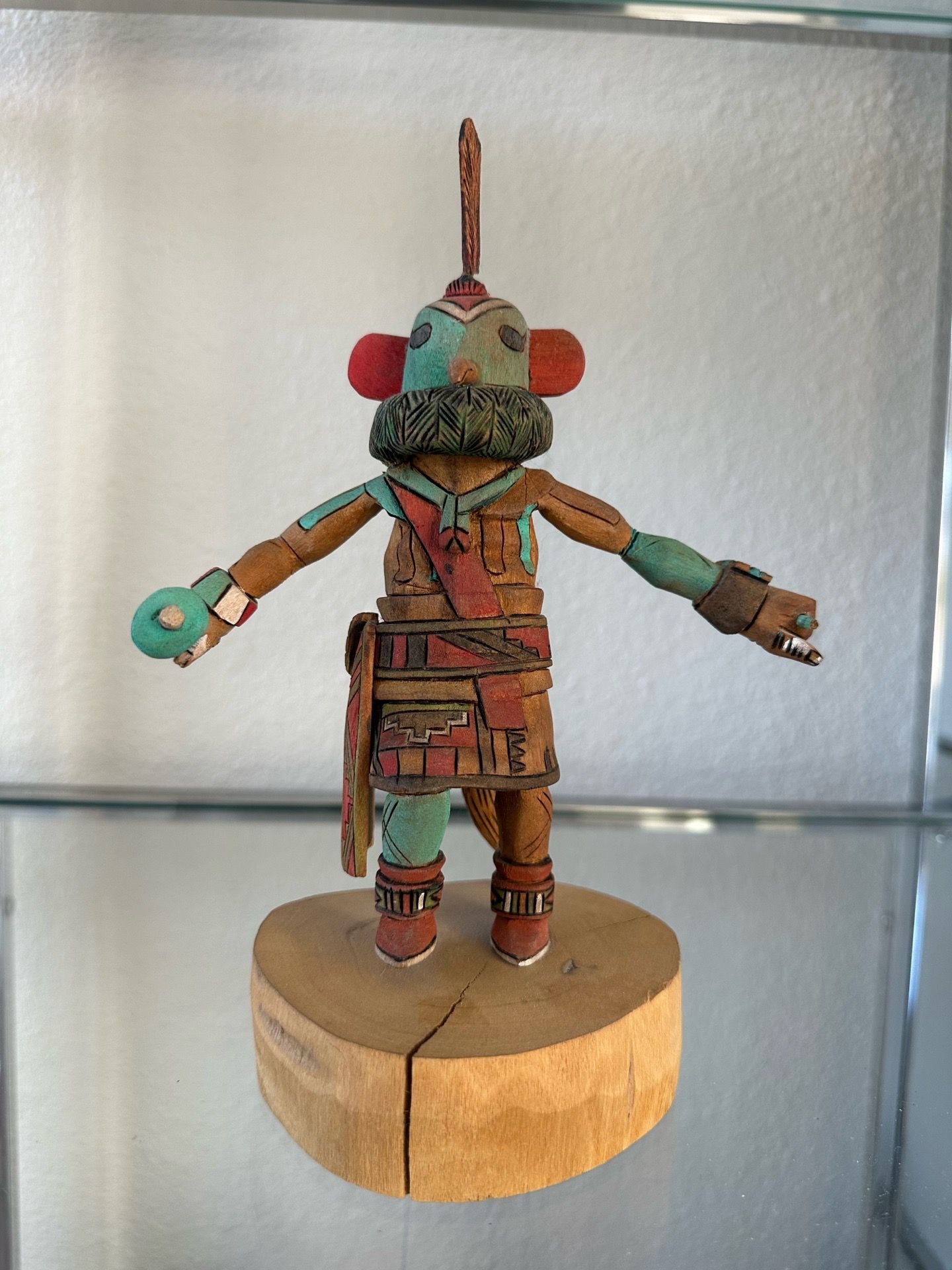 Hopi Kachina Doll - "Koyoci" (Mudhead) by Eric Roy - 9” Tall