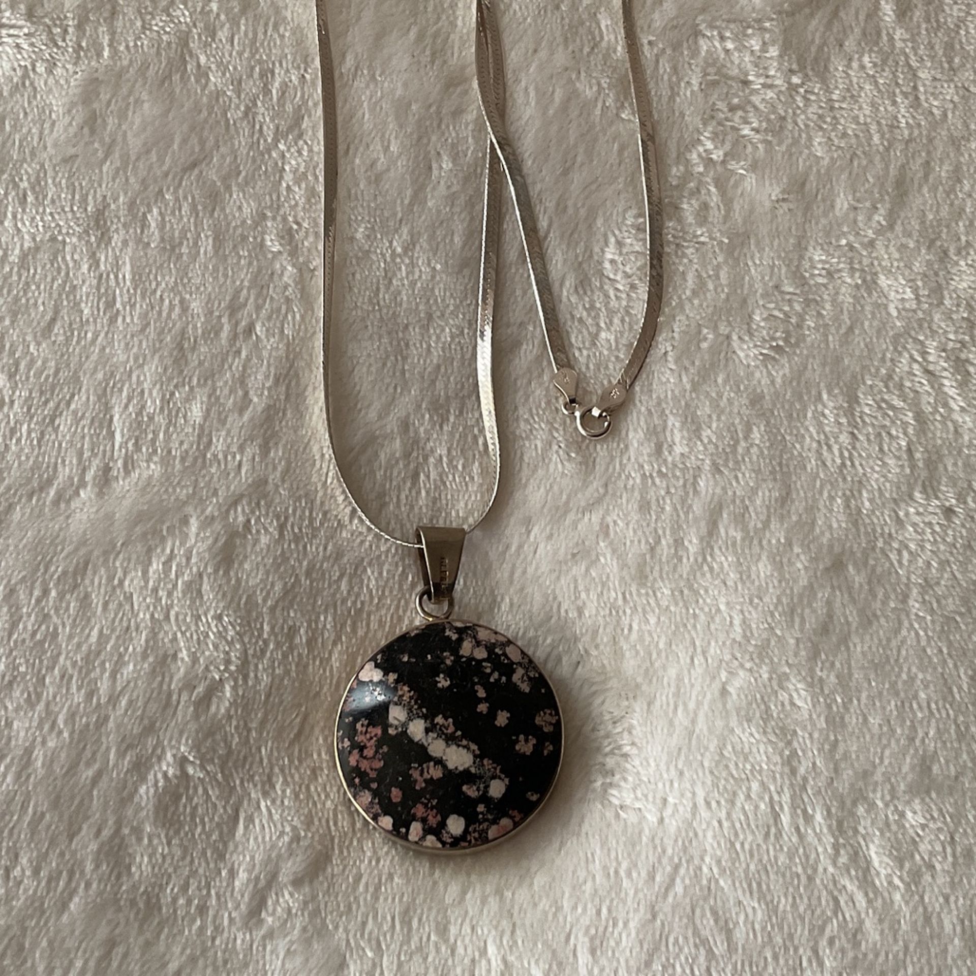 20” Sterling Silver 925 Herringbone Necklace New) With Vintage