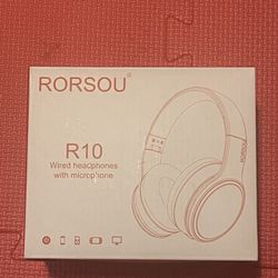 Rorsou Wired Headphones With Microphone