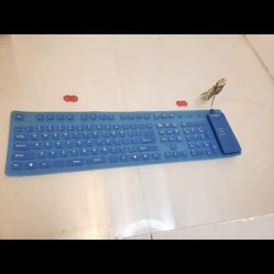 Omnitech Flexible Silicone Waterproof Keyboard USB (Blue)
