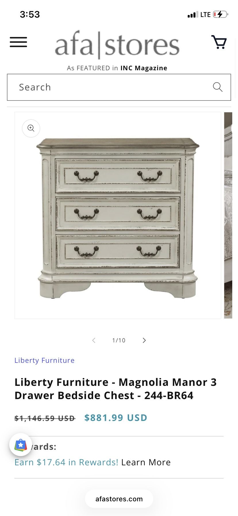 Liberty Furniture Bedside Chests