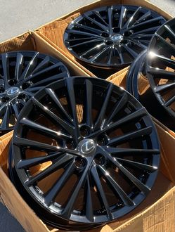 18” Lexus ES350 factory wheels rims gloss black new OEM ES