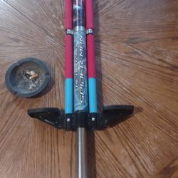 The Amazing Spiderman Double Pogo Stick Full Size Toy Red Blue