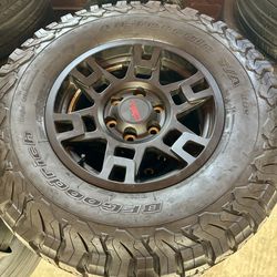 TRD Wheels + BFGoodrich KO2 LT285/70R17 (Set of 4) Clean Set