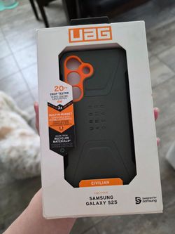 New Urban Armor Gear UAG Samsung S25 Phone Case  Olive Drab/Orange