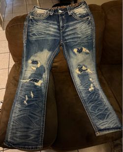 Mens rock revival jeans