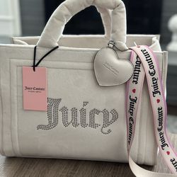 Juicy Couture Extra Spender Velour Tote Bag Viral 