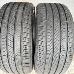 Two Premium Tires 275/40/21 Continental Cross Contact Rx Sealed Inside With 100% Left Full Tread 
