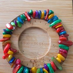 Colorful natural stone 6-10mm chip bracelet