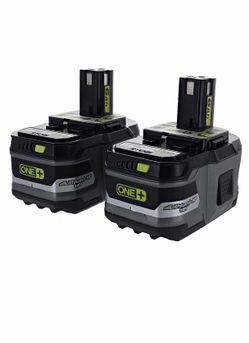 Ryobi P164: 2 Pack of P193 6.0 Amp Hour 18V Lithium Ion Batteries w/ Onboard Fuel Gauge