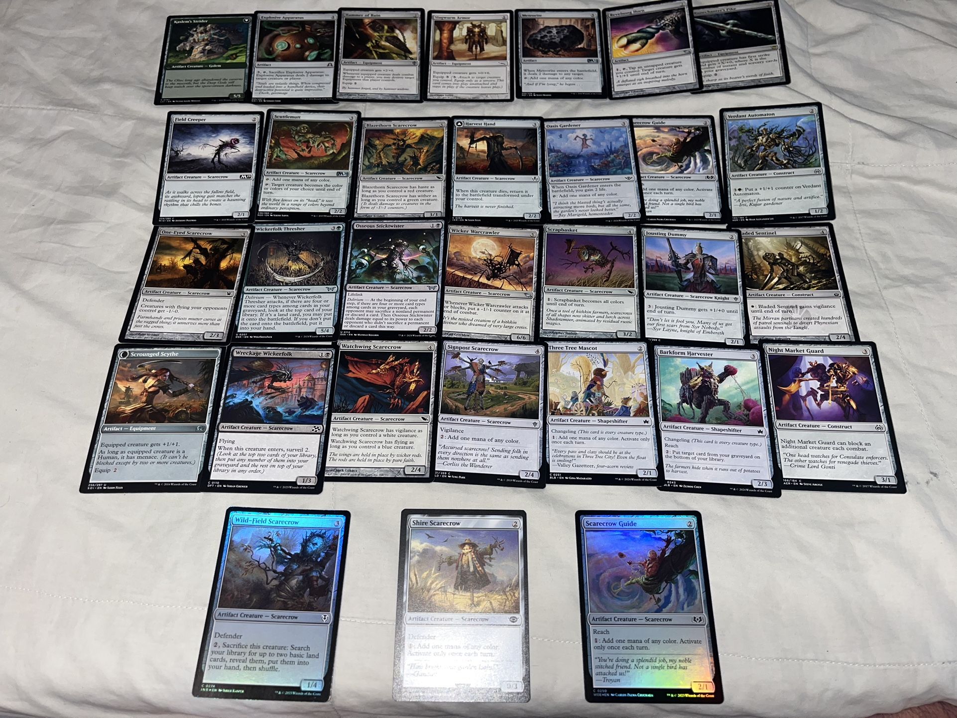 MTG Scarecrows ! Magic the gathering themed lot + Artifacts