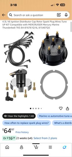 Tune up kit for 4.3 liter v6 engine
