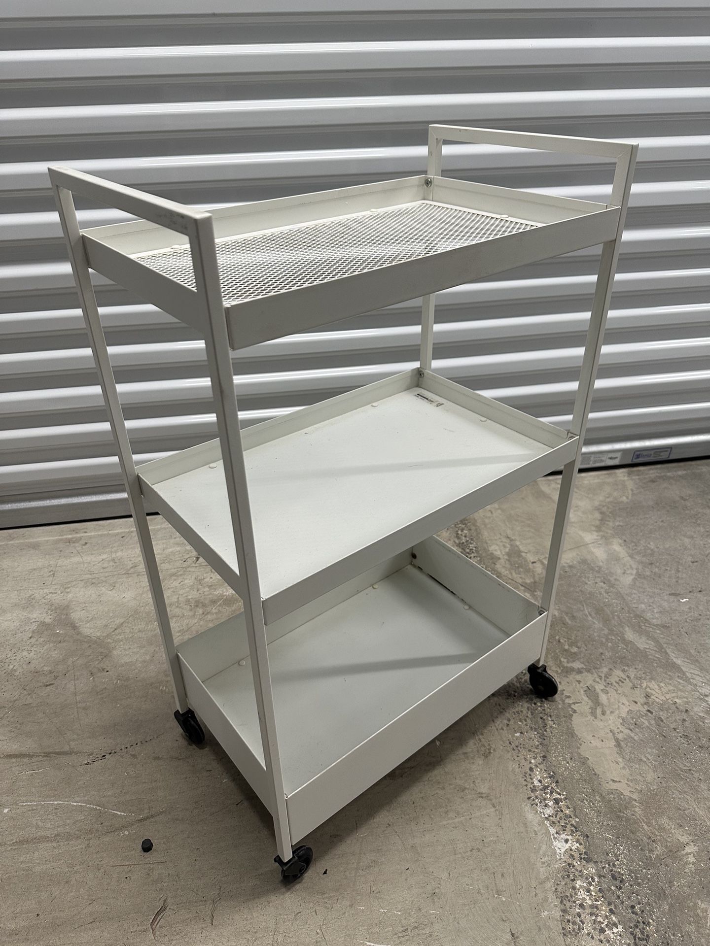 IKEA WHITE METAL CART