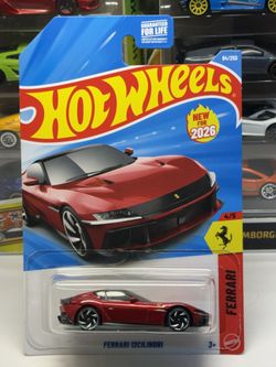 🇮🇹 HOT WHEELS 2025 - Red Ferrari 12Cilindri - Ferrari 94/250 - Die Cast Toy 1:64 