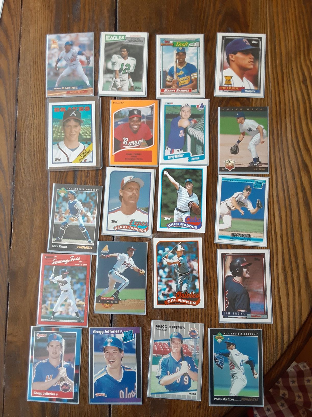 Frank Thomas Pedro Manny Randy they are in here Rookie Cards in Mint condition