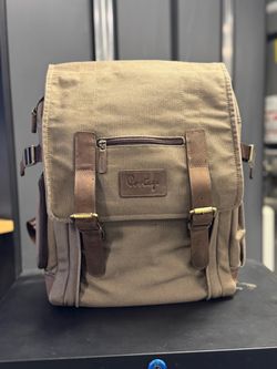 Portage Canvas Camera Backpack