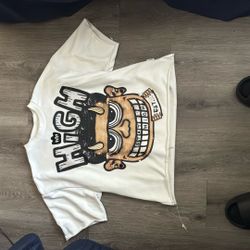 Graphic Cropped T-Shirt – White – Streetwear Style