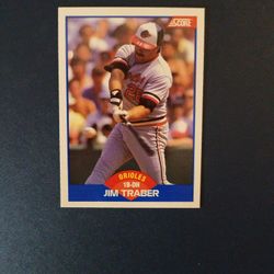 Jim Traber 1989 Score Baseball Card