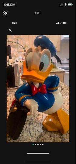 Donald Duck Cookie Jar Disney Ceramic Figure