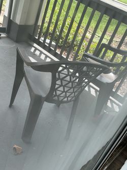 Plastic patio chairs