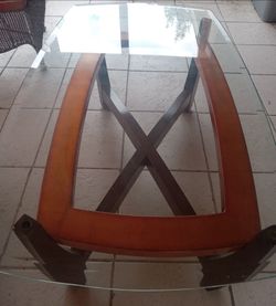 Glass top coffee table