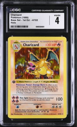 CGC 4 1st Edition Base Set Charizard Pokémon Card