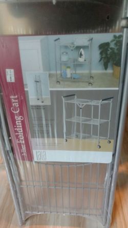 Three tier folding cart