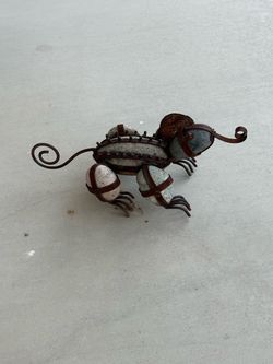 Handmade Stone and Metal Insect Sculpture