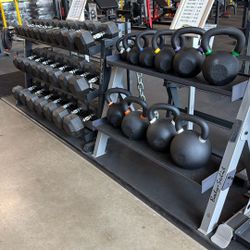 Dumbbells – KettleBells – Home Gym – Squat Rack – Rubber Flooring – Olympic Plates. – Olympic Bars 