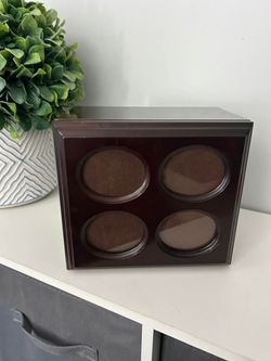 Dark Wood 4-Slot Display Box