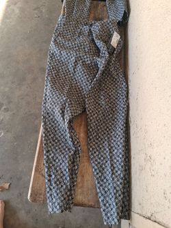 Patterned Slim Pants with Tags